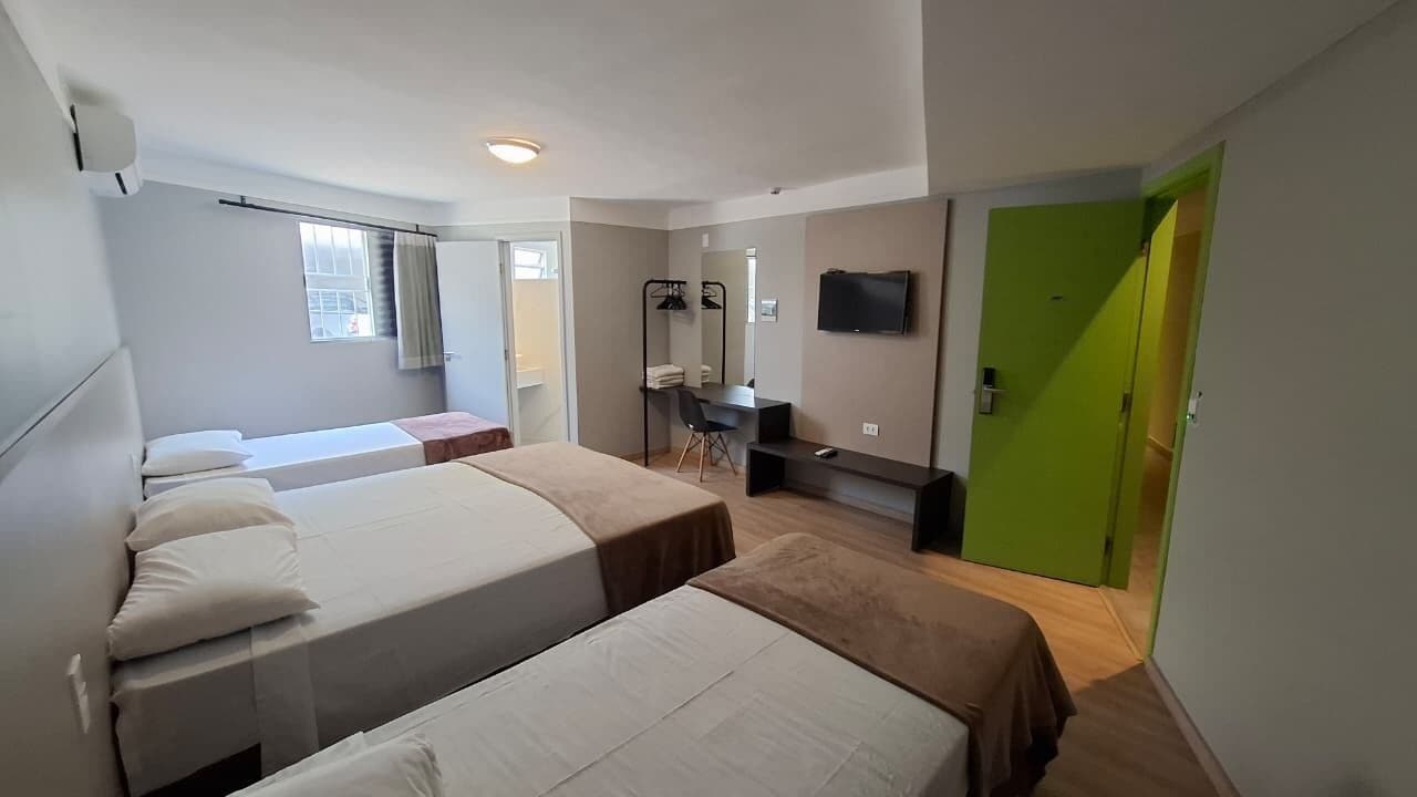 Comfort Quadruple Room | Individually furnished, desk, laptop workspace, soundproofing