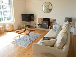 Smart TV, chimenea