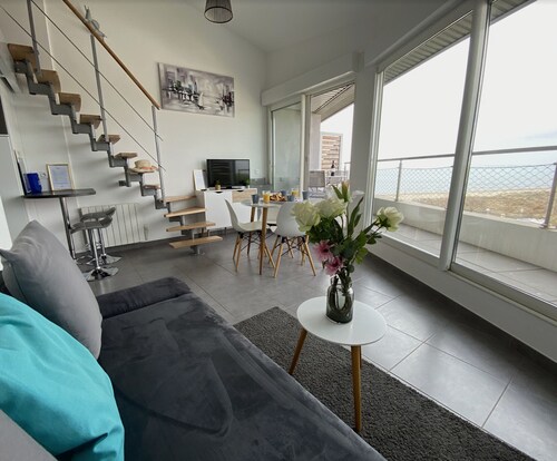 La Location de la Mer: appartement vue mer en duplex 1 chambre 1 mezzanine