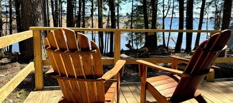 Vintage Downeast Airstream + Tiny House A-Frame Cabin near Acadia, Fabulous View