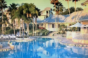 Outdoor pool, a heated pool