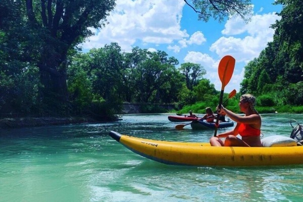 the kayak trip is about an hour long and is very fun whether its summer or winter.