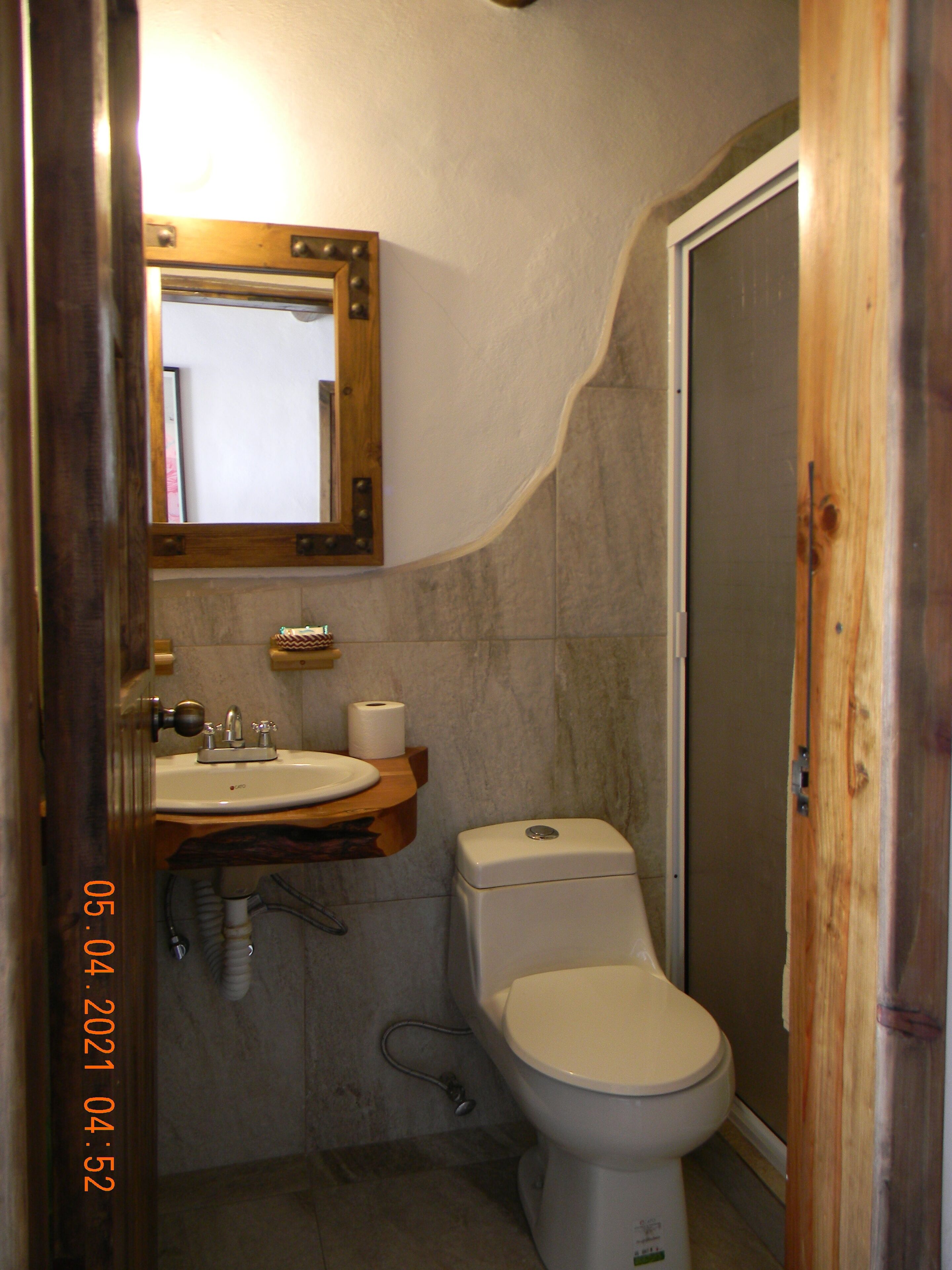 design double room | bathroom | shower, rainfall showerhead, hair dryer, heated floors