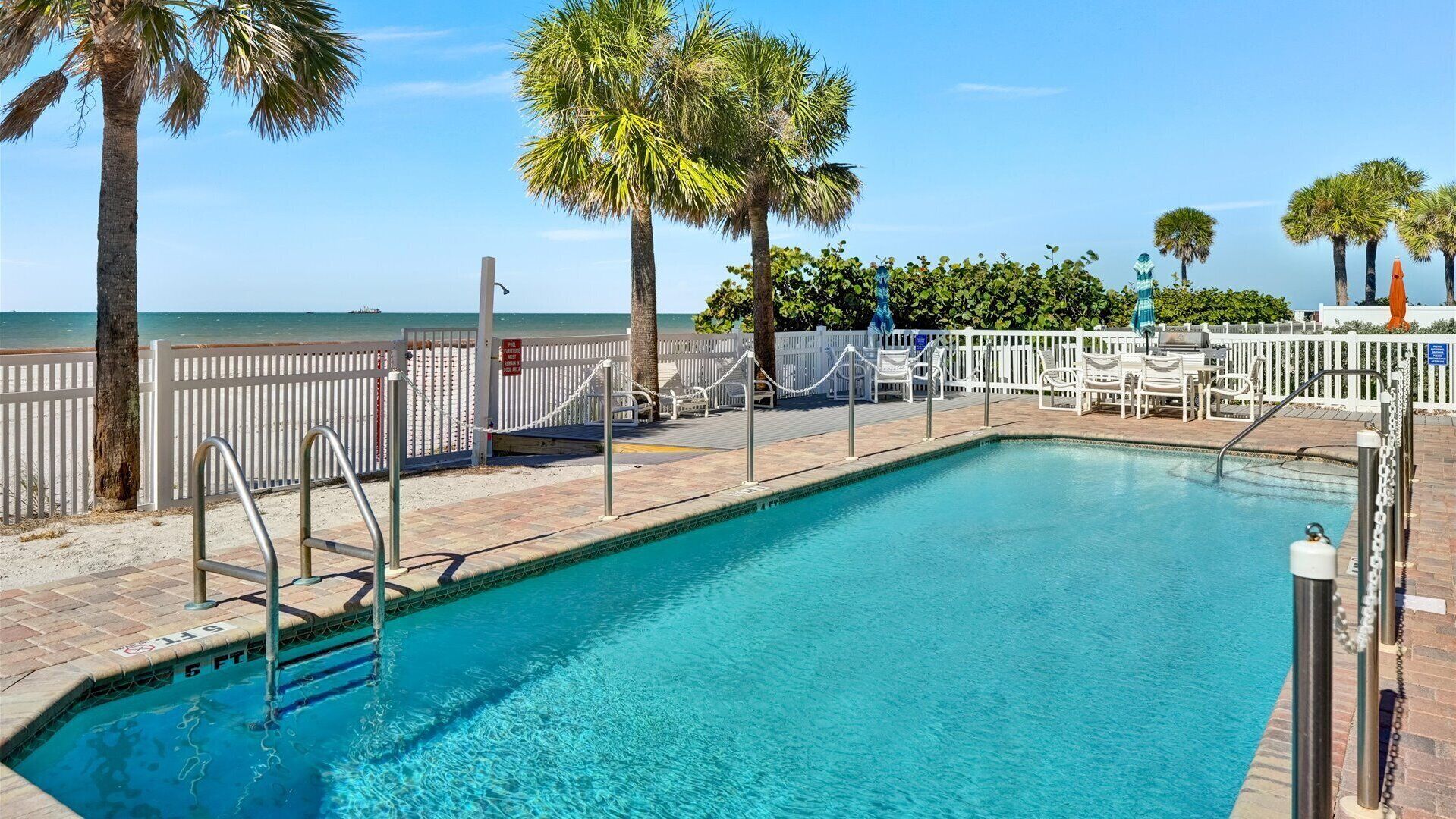 A heated pool
