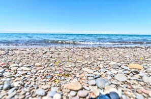 Enjoy a serene ocean view from the beach.