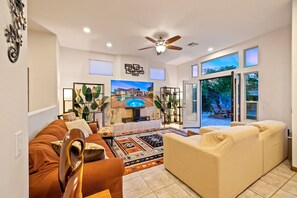 Fernseher, Kamin