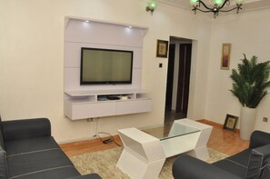 Télévision, lecteur de DVD, table de tennis de table