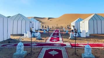 Outdoor banquet area