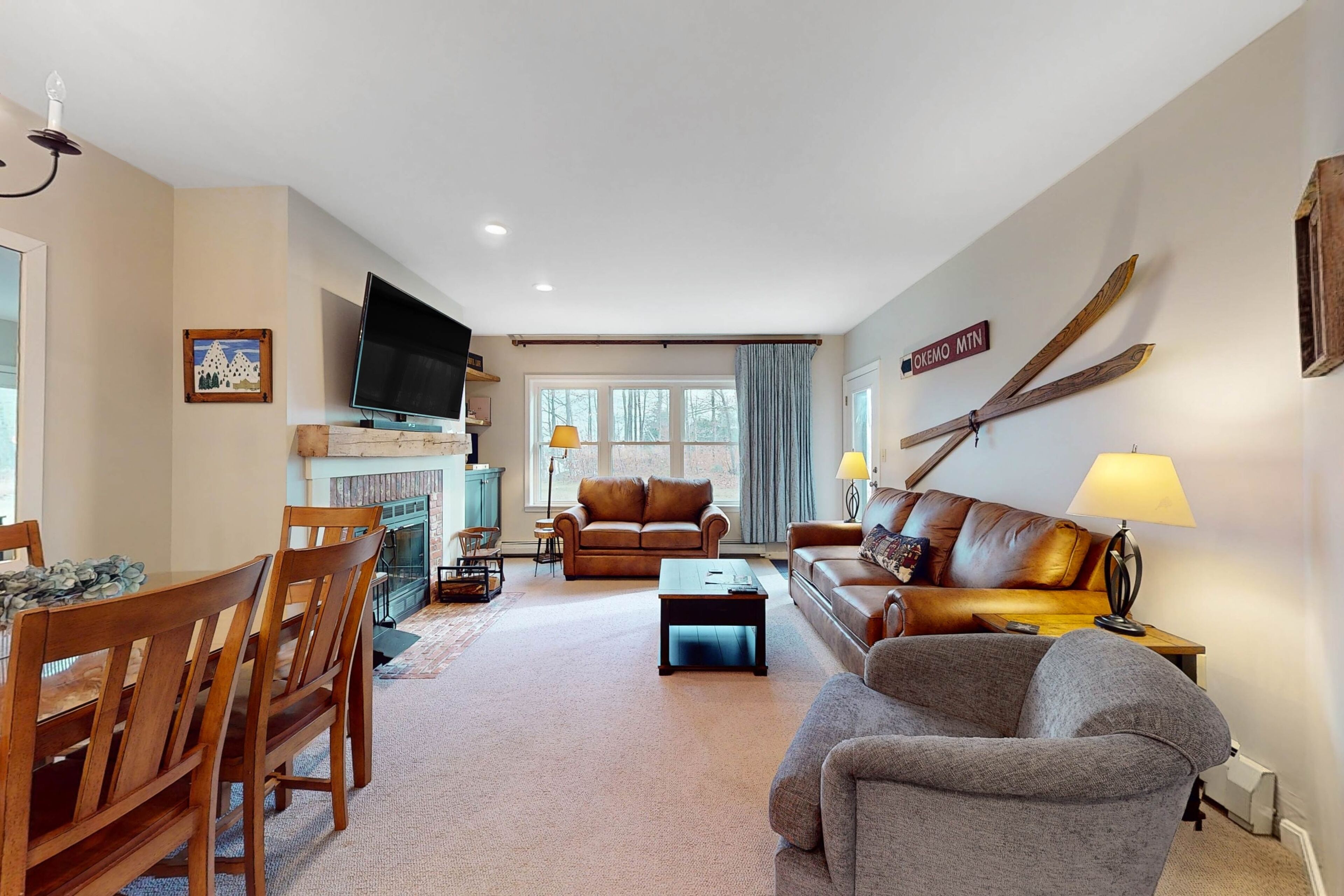Ski-in/out condo with mountain views, fireplace, hot tub, pool, & tennis