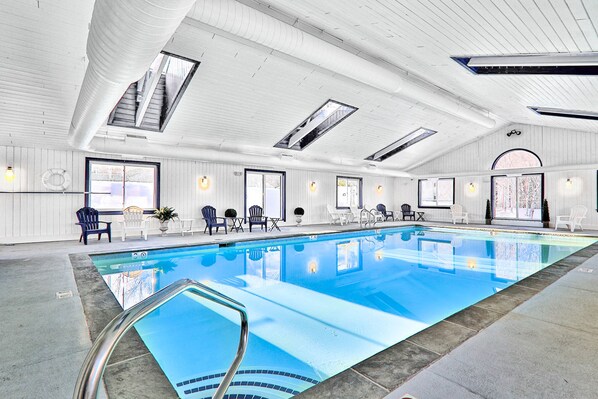 Indoor pool - Ski-in/out condo with mountain and lift views, hot tub, & pool (Ludlow)