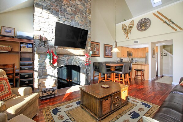 TV, fireplace, DVD player