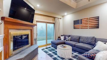 TV, fireplace, DVD player