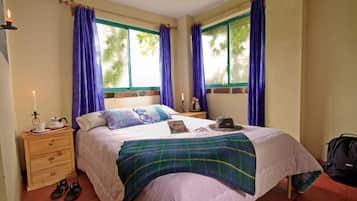 Double Room, Garden View | Down duvets, bed sheets