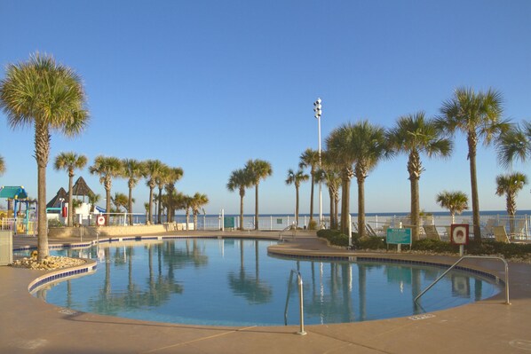 Outdoor pool, a heated pool