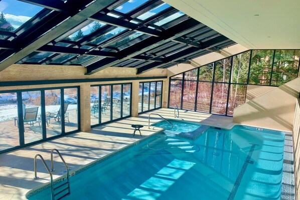 Indoor pool, a heated pool - 44 W Meadow Dr. Vail Village Condo- Pool, Hot Tub (Vail)