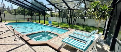 Outdoor pool, a heated pool