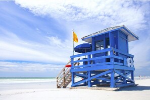 Sun loungers, beach towels