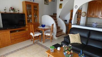 TV, DVD player, stereo