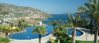 Panoramic Sea View Villa with Large Terrace, Shared Pools & Space for 8