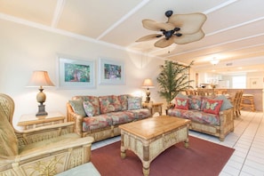 Condo, 2 Bedrooms | Living room | TV - Suntide II 203 by Padre Island Rentals (South Padre Island)