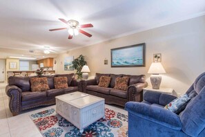 Condo, 2 Bedrooms | Living room | TV - Suntide II 204 by Padre Island Rentals (South Padre Island)