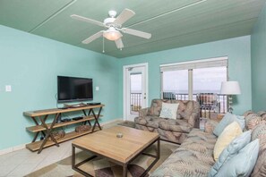 Condo, 3 Bedrooms | Living room | TV - Suntide II 401 by Padre Island Rentals (South Padre Island)