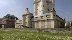 A large, historic castle with multiple towers and a flag on top. - Atypical old house in Montreuil. (Montreuil)