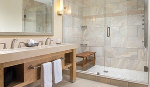 Bathtub, hair dryer, towels, soap