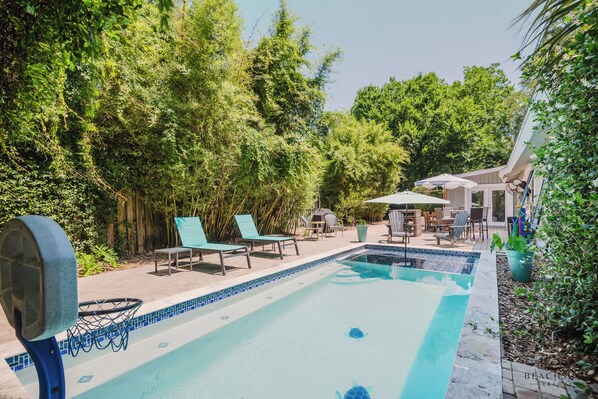 A heated pool