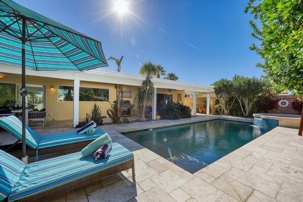 A heated pool
