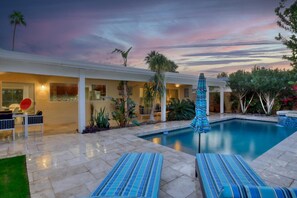 A heated pool