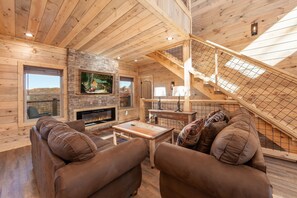 Cabin, 5 Bedrooms | Living room | Smart TV - Victoria's Secrets 5 Bedroom Cabin by RedAwning (Sevierville)