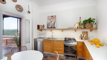 Fridge, oven, stovetop, dishwasher