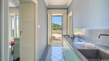 Fridge, electric kettle, highchair, paper towels