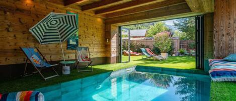 Indoor pool, a heated pool