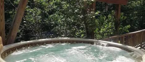 Outdoor spa tub