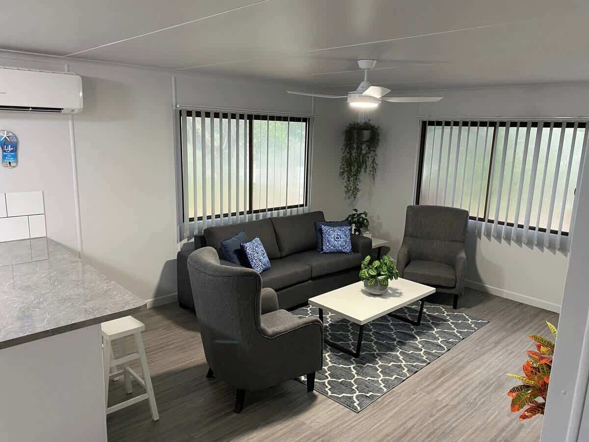 This air-conditioner is large enough to cool the entire bnb