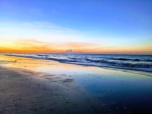 Beach nearby, sun-loungers