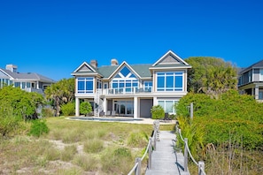 Exterior - Gorgeous oceanfront beach home with private pool in Palmetto Dunes sleeps 22 (Hilton Head)