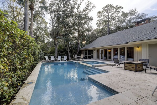 A heated pool
