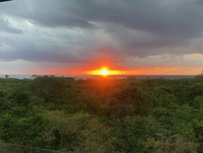 Vista a la playa o el mar