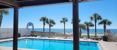 Outdoor pool, a heated pool