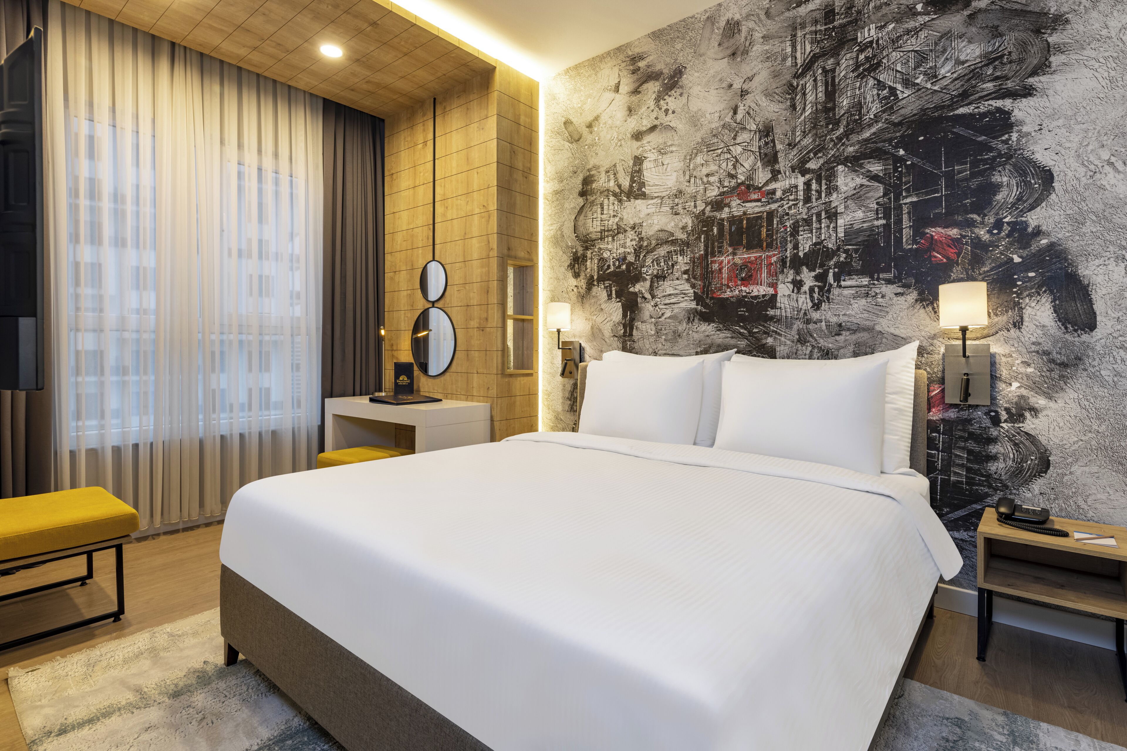 Ropa de cama de alta calidad y minibar 