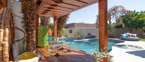 Outdoor pool, a heated pool