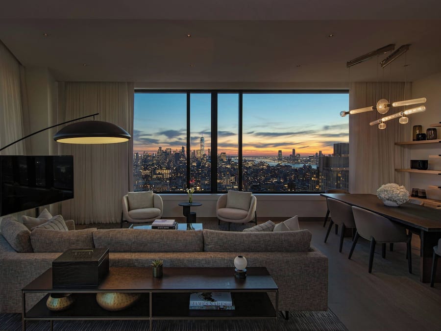 Penthouse, 2 Bedrooms | Cadar Frette Itali, peralatan tempat tidur premium, gebar bulu kapas