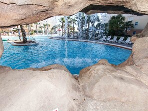 A heated pool