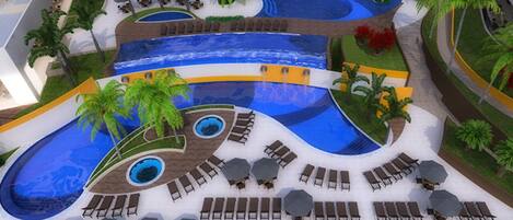 Outdoor pool, a heated pool