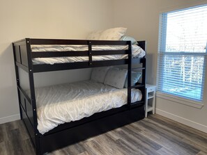 4 bedrooms, iron/ironing board, travel crib, WiFi