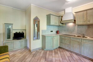 Fridge, microwave, stovetop, electric kettle - 'Appartamento 4' with Mountain View, Shared Garden & Wi-Fi (Livigno)