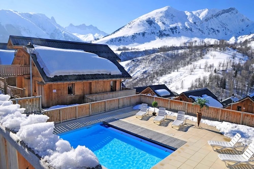 Appartement 6 pers, chalet bois, piscine, sauna & Hammam – St-Jean-d’Arves